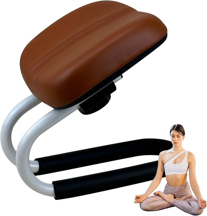 Prayer Bench for Kneeling at Home, Metal Frame Adjustable Stool Seat, Meditation Accessories, Non Slip Leg Sleeve, Portable Chair for Yoga, Studio, Home