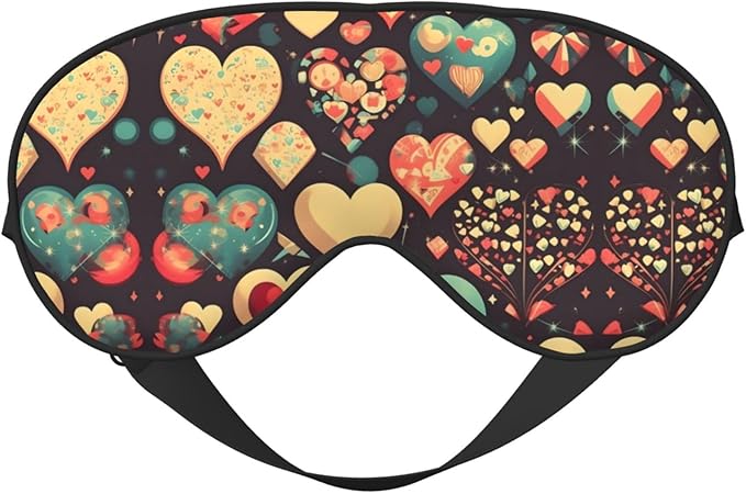 Heart Crush Flower Head-Mounted Double-Sided Light-Blocking Sleeping Eye mask to Protect Eyes and Relieve Eye Fatigue