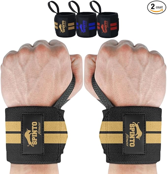 18" Wrist Wraps for Weightlifting USPA-Approved Wrist Support with Thumb Loop Heavy Duty Wrist Braces for Powerlifting, Gym, Cross Training & Strength Training for Men & Women