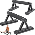 SELEWARE Wood push up bars Parallettes bars Anti-slip Handstand Bars for Calisthenics, Fitness, Floor workouts Solid Wood with Sturdy Metal Bracket, Support 600 lbs