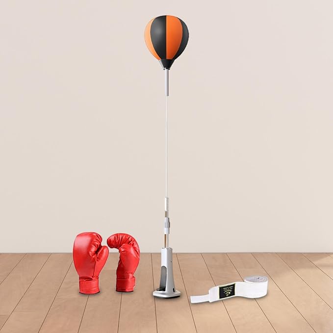 DYNWAVE Boxing Reaction Ball, Boxing Speed Ball Adjustable Height Suction Cup Base with Stand Boxing Punching Bag for Fitness MMA
