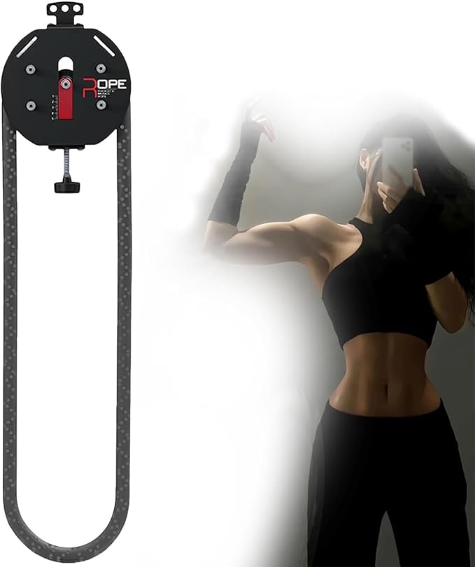 Endless Rope Trainer - Rope Pull Exercise Machine with 20kg Adjustable Resistance, 100K+ Tested Steel-Core for Full-Body HIIT, Grip & Strength Training, No Assembly