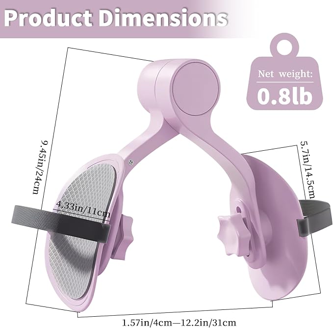 Kegel Exerciser, Pelvic Floor Exercise Device - Adjustable Angle Thigh Trainer with Thickened Silicone Pads & Security Strap, Inner Thigh Exerciser for Women, Home/Office