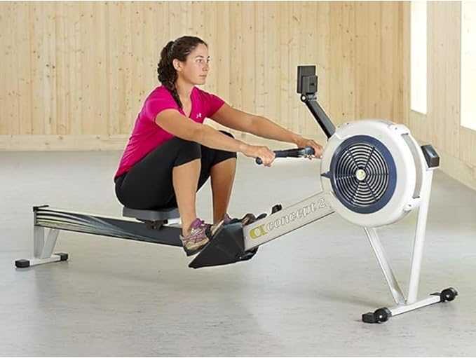Concept2 RowErg Indoor Rowing Machine - PM5 Monitor, Device Holder, Adjustable Air Resistance, Easy Storage with FitXion Seat Cushion