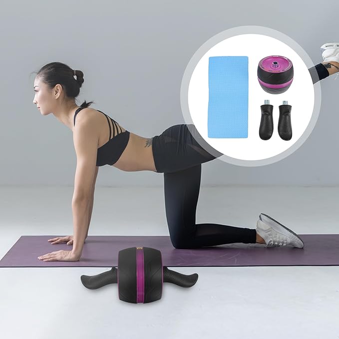 Ab Roller Wheel Fitness Equipment ABS Core Workout Exercise Roller Wheel for Home Gym Abdominal Training and Stomach Slimming
