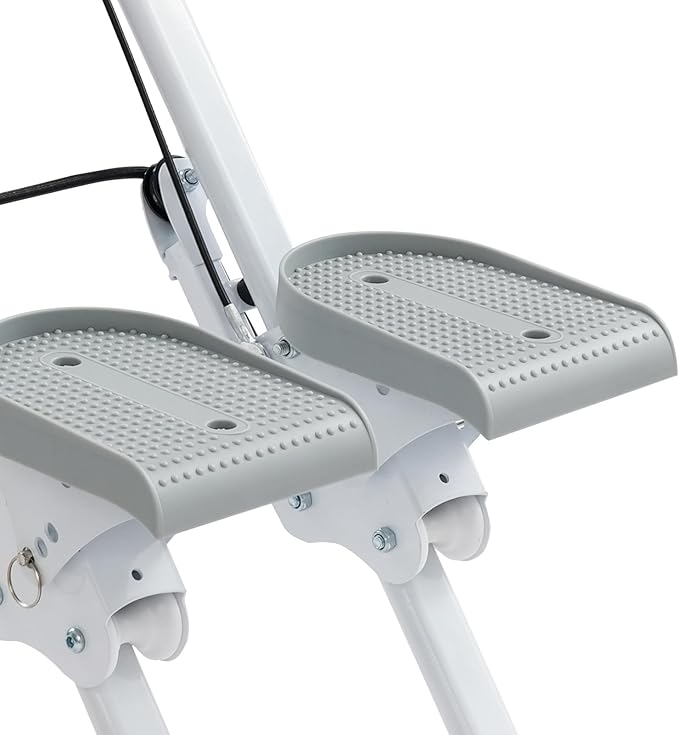 Foldable Stair Stepper Climber with Non-Battery Counter, 1.2mm Carbon Steel Frame, 220LBS Capacity, 3-Level Adjustable Pedals for Home Gym Full Body Workout