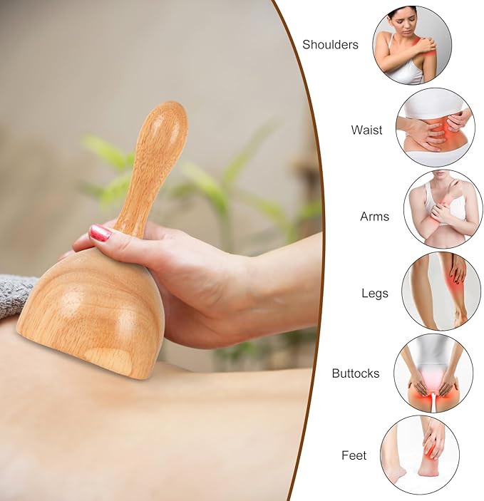 Wood Therapy Massage Tool 6 in 1,Lymphatic Drainage Massager Maderoterapia Kit Professional Body Cellulite Massager for Body Sculpting,Contouring,Relief Muscle,Anti-Cellulite