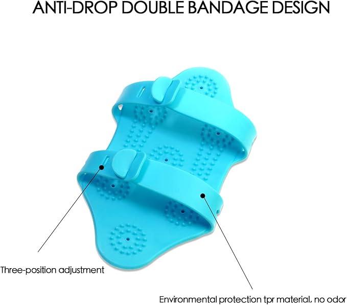 Massage Ball Roller and Therapy Ball - Hand Held Back and Foot Massager - Trigger Point Massage Tool - Blue