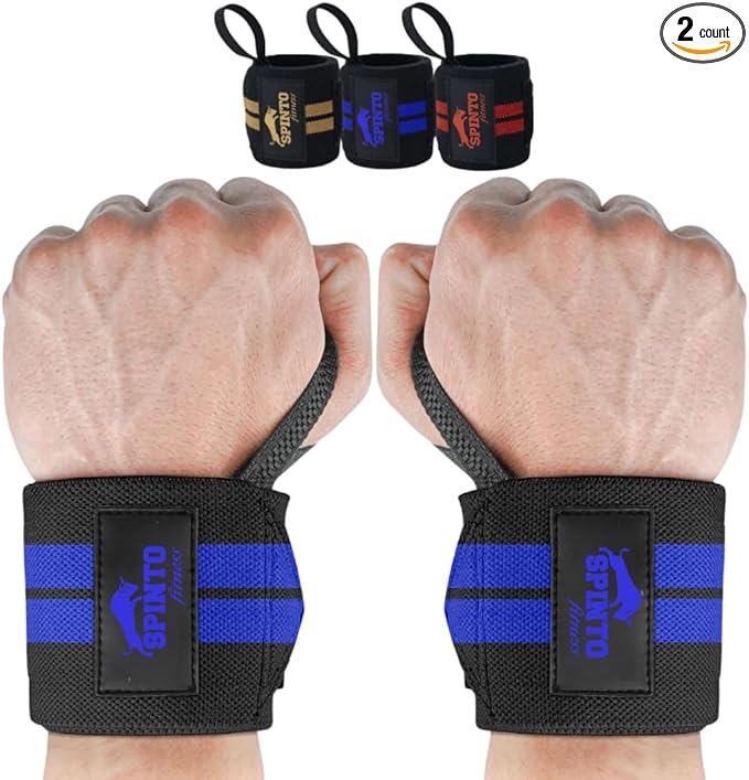 18" Wrist Wraps for Weightlifting USPA-Approved Wrist Support with Thumb Loop Heavy Duty Wrist Braces for Powerlifting, Gym, Cross Training & Strength Training for Men & Women