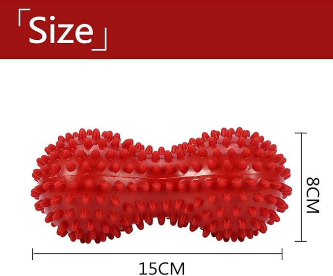 Spiky Massage Ball Peanut Massager Ball Fitness Exercise Mobility Peanut Ball Pain Muscle Steess Foot Myofascial Relief for Plantar Fasciitis Heel Foot Arch Pain (perple)