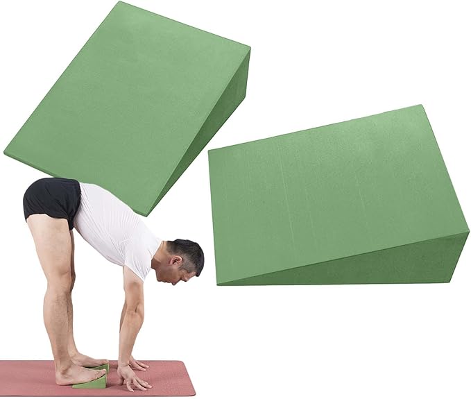 Yoga Wedge Block – Professional Height Foam, Slant Stretch Board, Supportive Incline Pad With Stable Cushion Feature | Ideal Leg Calf Ankle Foot Stretching Exercise Studio Home Training Use