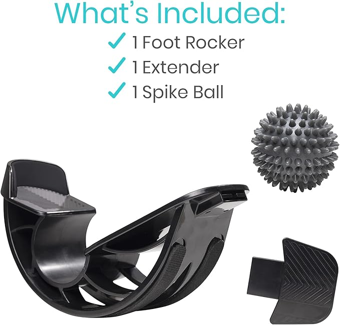 Vive Adjustable Calf Stretcher - Foot Rocker for Plantar Fasciitis - Achilles Tendon and Ankle Stretching Device - Calf Exerciser & Strengthener for Pain Relief & Prevention - Recovery Equipment