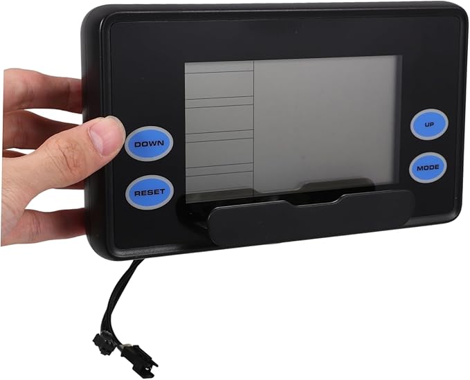 Home Fitness Rowing Machine Counter with LCD Display Digital Exercise Tracker for Speed Distance Monitoring Portable Water Resistance Rower Accessory for Accurate Workout Data