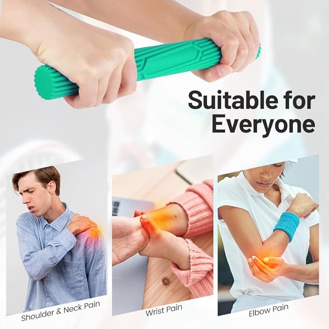 Inspack Flex Tennis Elbow Therapy Bar, Flexbar Treatment, Grip Strength Trainer, Therabars Flex Bars Physical Tendonitis, Wrist, Pain Relief, Forearm Strengthener Hand Exercise, Resistance Twist 25lb 15lb 10lb
