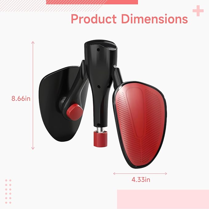 Inner Thigh Exerciser for Men & Women, Pc Muscle Trainer, Hip Trainer for Postpartum Recovery, Pelvic Floor Muscle Device, Black/Red