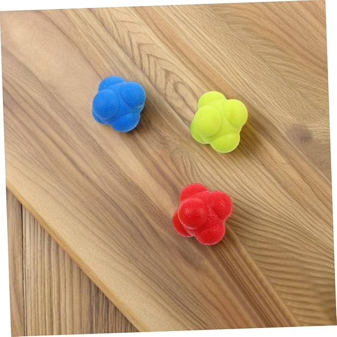 Happyyami 6Pcs Hexagon Reaction Speed Training Balls for Adults Enhance Hand Eye Coordination and Reflexes Durable Agility Balls for Sports and Fitness Versatile Indoor Training
