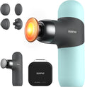 RENPHO Mini Thermal Massage Gun with Heat, Portable Deep Tissue Percussion Massager with 4 Heads for Neck & Back Comfort, Ultra-Quiet Operation for Home, Office & Travel, Includes Compact Carry Case