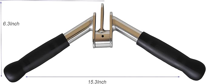 qibylift Barbell Multi-Exerciser Cable Attachment For Cable Machines, Lat Pull Down Bar Cable Machine Attachments, Tricep Press Down Bar, Revolving Straight Curl Pulldown Bar with Rotating & Rubber Handle Grips