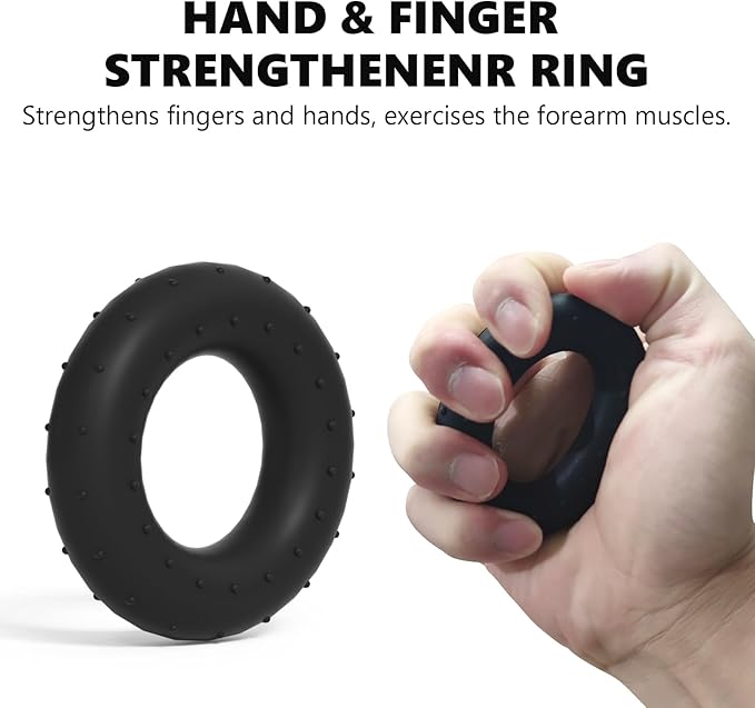 Professional Hand Grip Strengthener Trainer Kit, 50-175LB Metal Hand Gripper with 2 Finger Stretcher & 2 Grip Ring Wrist Foream Strengthener Exercise Workout Trainer for Pro Beginner Professionals