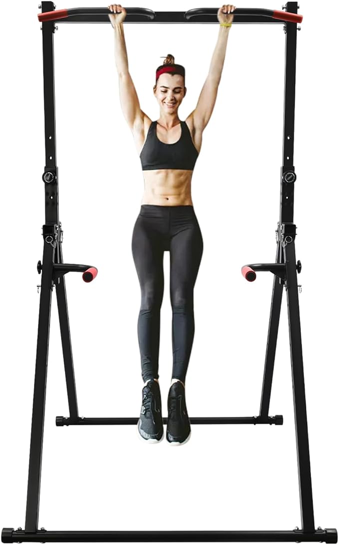 Horizontal Bar, 440.92lbs Triangular Pull Up Station Home Gym Strength Training Equipment Multifunction Adjustable Pull Up Bar Stand with Practical Pins for Living Rooms Bedrooms Gyms