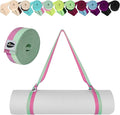 TECEUM Yoga Mat Strap – 30+ Colors – Adjustable Mat Holder Sling Carrier for All Mats [Mat Not Included]