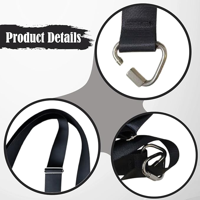 Pilates Equipment Strap Pilates Reformer Belt Adjustable with Rings Core Bed Accessories Exercise Strap for Workout Adults