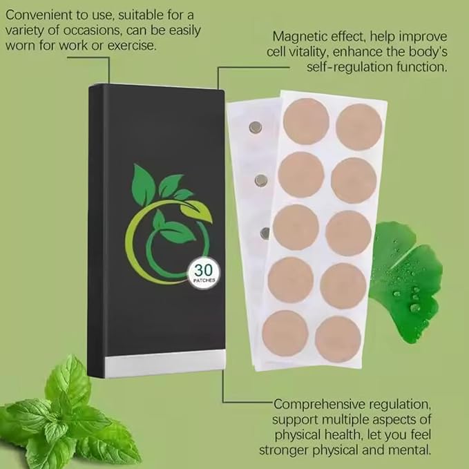 Magnetic Acupressure Patches - 3,500 Gauss Ultra Strength Healing Magnets for Full Body - Acupressure Magnets Patch (30 Pack/Box)