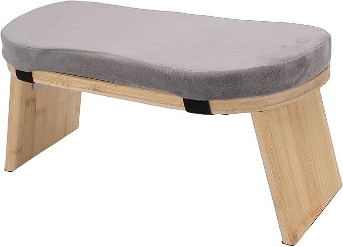 Meditation Bench, Beech Wood Folding Kneeling Stool with Magnetic Hinge Locks and Cotton Cushion, for Relaxation Yoga Zen Meditation Home