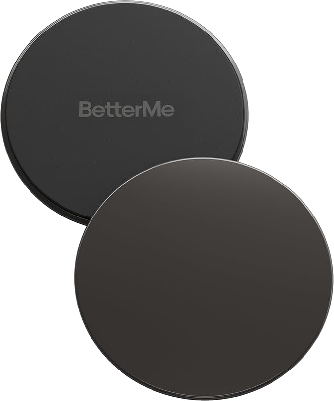 BetterMe Pilates Sliders – Dual-Sided Exercise Sliders for Core Training – Compact Workout Gliders for Home Fitness, Abs & Full Body Workouts