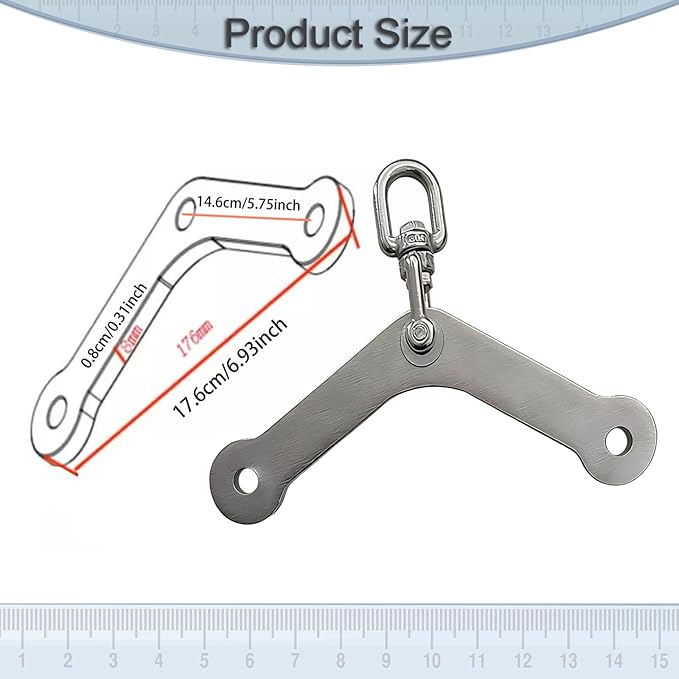 Yiju Pull Down Attachment Strength Training Stainless Steel Workout Fitness Equipment Attachment