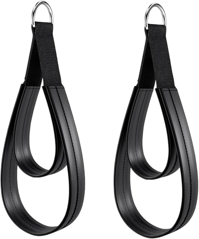 2x Pilates Double Loop Straps for Reformer Nonslip Home Multifunctional D Rings Strap Handle for Gymnastics Core Training Gym