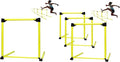 4Pcs Hurdles Training Equipment, Adjustable Height Hurdles Track and Field, Agility Speed Jumping Training Equipment for Soccer Basketball Football Dogs, Detachable-Green