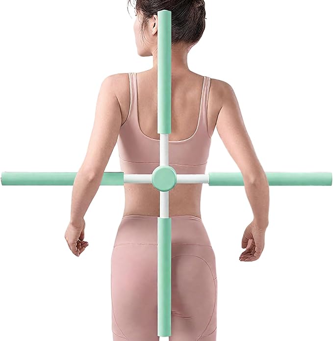 Yoga Stick - Back Alignment Tool, Neck Training Equipment, Spine Straightening Rod, Correction Device, Stretching Fitness Gear | Travel-Friendly Back Stretcher for Sitting, Offices, Home