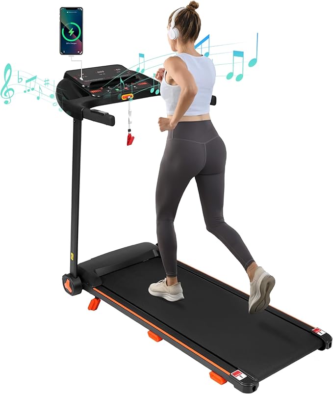 15% Incline Treadmill with Handle, 3-in-1 Portable Treadmills for Home and Office, Foldable Treadmills with 300 Lbs Weight Capacity, 3.0HP Quiet Walking Pad Treadmill, Three Screen