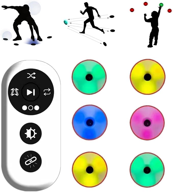 Speed Reaction Training System, Reaction Training Lights Motion Sensor Agile Training Response Equipment for Improving Hand-Eye Coordination and Speed(6)