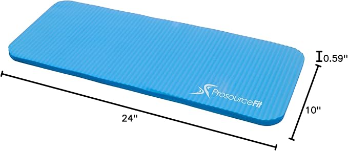 ProsourceFit Extra Thick Yoga Knee Pad and Elbow Cushion 15mm (5/8”) Fits Standard Mats for Pain Free Joints in Yoga, Pilates, Floor Workouts