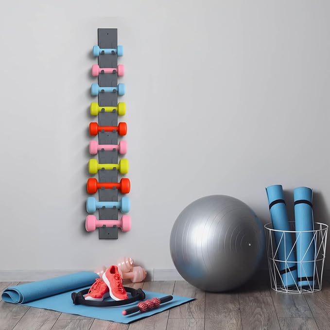 Zonon Dumbbell Wall Rack 10 Capacity Metal Heavy Duty Dumbbell Storage Holder for Space-Saving Home Gym Hardware Included