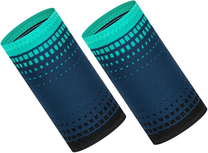 Veemoon Professional Fitness Wrist Brace Compression Support, Wear-Resistant Knitted Wrist Wraps 2pcs Navy Blue, Multi-Function Protective Joint Wraps for Workout and Sports