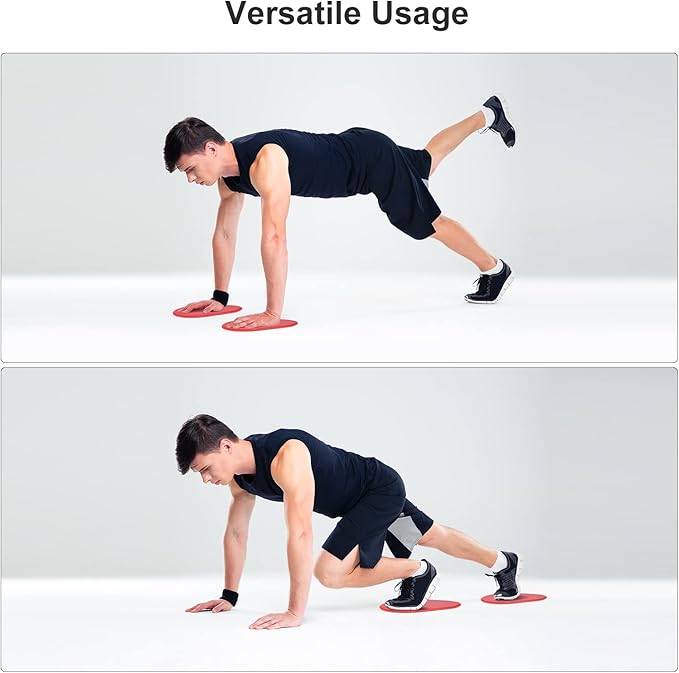 uxcell Exercise Core Sliders, Glider Discs Dual Sided Usage on Carpet or Floor for Full Body Workout