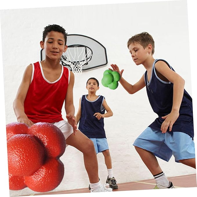 Yardwe 3pcs Agility Balls Hexagonal Reaction Ball Fitness Agile for Home Sports Training Random Color