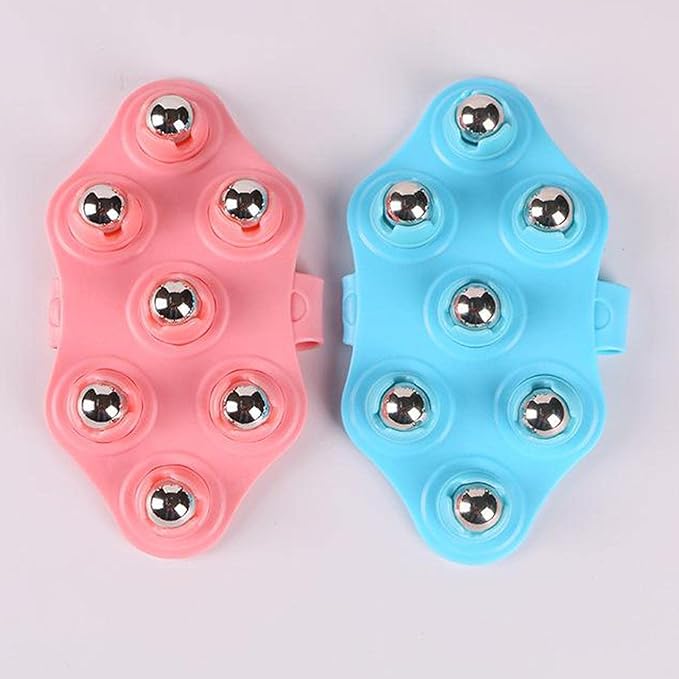 Handheld Body Roller for Cellulite Treatment, Magnetic Therapy Massage Tool for Muscle Relaxation and Pain Relief, Portable Massage Roller for Legs, Arms, Back- Blue Magnetic