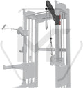 LAT Pulldown Attachment for 3"x3" Power Racks, Adjustable Height Squat Rack Extension, Fitness Equipment for Strength Training & Home Gym Workouts