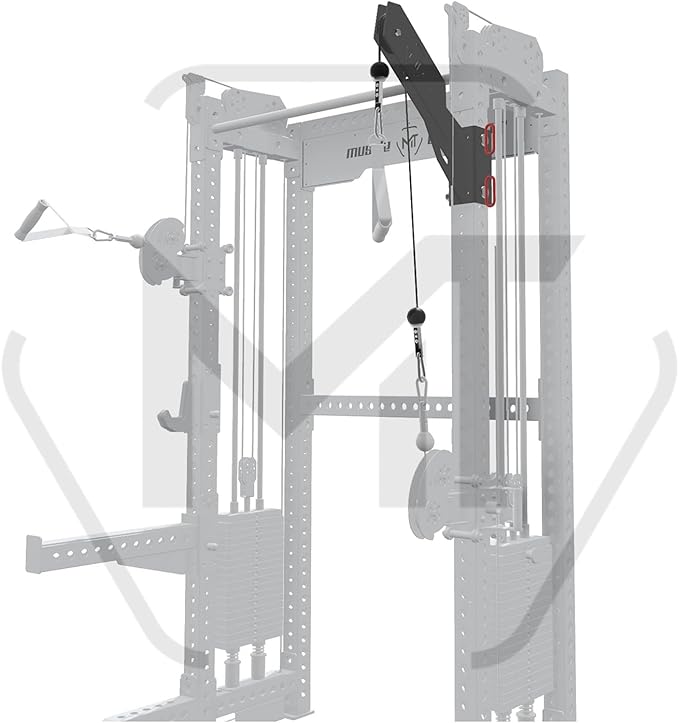 LAT Pulldown Attachment for 3"x3" Power Racks, Adjustable Height Squat Rack Extension, Fitness Equipment for Strength Training & Home Gym Workouts