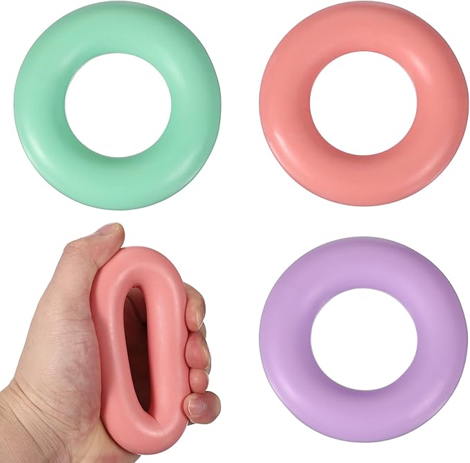 Grip Strength Trainer Rings, Portable Hand Grip Strengthener Finger Forearm Strengthener - Fitting for (Athletes/Rock Climbing/Workout/Fitness)