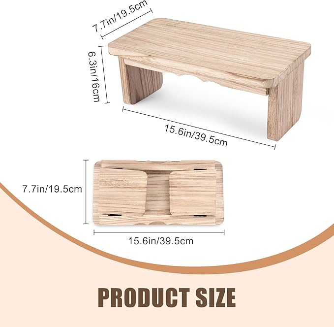 Meditation Bench - Yoga Bench,Wooden Zen Meditation Stool Kneeling Bench for Mindfulness Practice Tea Ceremony and Relaxation Ergonomic Design for Comfort and Support Household (Light Wood)