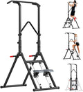 Pull Up Bar Free Standing with Stair Stepper, Adjustable Power Tower Dip Station, Multi-functional Strength Training Pull-up Bars for Home Gym Equipment