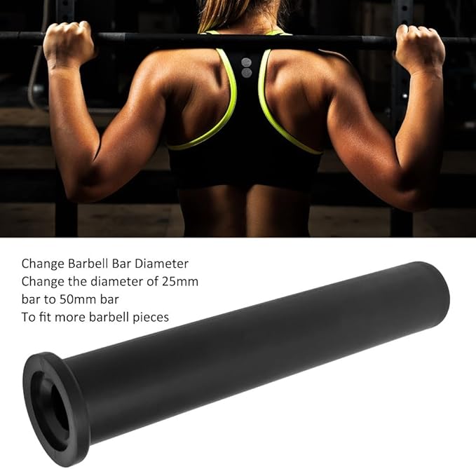 PP Adapter Sleeve - Converts 1" Standard to 2" Weight Plate Posts (25mm to 50mm) with Hex Wrench, for Barbell Curl Bars & Strength Training Equipment