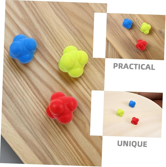 BESTonZON Enhance Hand Eye Coordination: 6pcs Reflex Training Balls Sturdy Reaction Balls for Basketball Hockey Tennis