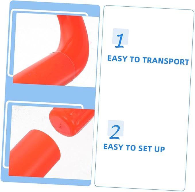 Zerodeko 4pcs Athletic Hurdles Lightweight Portable Preschool Training Equipment for Agility Speed Coordination Development Indoor Outdoor Use