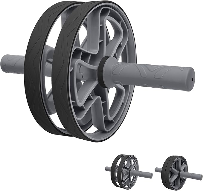 Ab roller wheel abdominal exercise core workout weight loss no noise easy to assembling light weight perfect home gym equipment for men & women